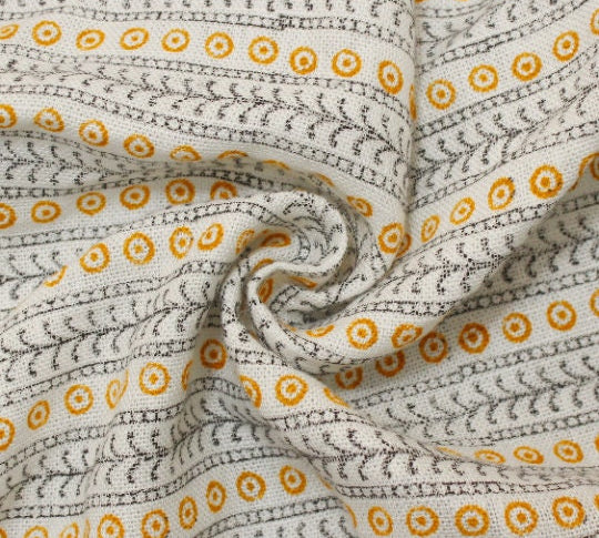 Godhulibela  Indian Block Print, Indian Linen, Hand Stamped Printing, By The Yard, Indian Fabric, Block Print Fabric, Sewing Fabric