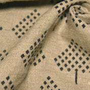 Block Print Linen Fabric, Umbrella  Block Print Handloom Linen Fabric Heavy Linen Fabric,Upholstery Fabric, Pillow Cover Fabric, Thick Fabric Natural Linen