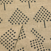 Block Print Linen Fabric, Umbrella  Block Print Handloom Linen Fabric Heavy Linen Fabric,Upholstery Fabric, Pillow Cover Fabric, Thick Fabric Natural Linen