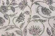 Block Print Linen Fabric, Kurukshetra  Hand Blocked Linen Fabric,Indian Block Print Heavy Natural Fabrics For Pillow Cases, Handloom Upholstery Fabric