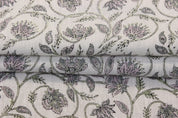 Block Print Linen Fabric, Kurukshetra  Hand Blocked Linen Fabric,Indian Block Print Heavy Natural Fabrics For Pillow Cases, Handloom Upholstery Fabric