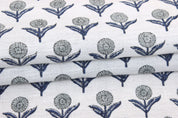 Block Print Linen Fabric, Pukhraj   Hand Block Print Linen & Cotton Fabric  For Heavy Pillow Covers And Printed Upholstery  Handmade And Sustainable Decors