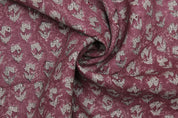 Block Print Linen Fabric, Superstar Pink Popular Floral Hand Block Print Fabric  Thick Linen 58"Inch Wide Heavy Weight 300 Gsm, Upholstery,Indian Art Print Fabric