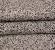 Handstamped Linen Block Print Fabric  300Gsm Thick Organic Linen, Heavy 58"Wide/Length By The Yard, Indian Print Available In Linen/Cotton