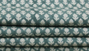 Hariyali  India Hand Block Printed Fabric  Thick Linen Fabric, Block Print By The Yard, Linen Block Print Upholstery, Hand Block Pillow