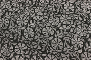 Block Print Linen Fabric, Rudraksha Fabric  Indian Hand Block, Linen Block Print Textile, Extra Wide Craft Fabric By The Yard, Floral Print Linen