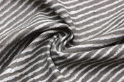 Block Print In Gray/White  Linen Running Fabric, Indian Linen Block Print,Heavy Linen Pillow And Cushion,Home Decor And Upholstery Fabric