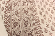 Bagh Buta  Heavyweight Linen Fabric Natural.Thick Linen, Chocolate Colour, Upholstery Fabric, Sofa Chair Cover, Indian Linen By The Yard