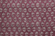 Block Print Linen Fabric, Superstar Pink Popular Floral Hand Block Print Fabric  Thick Linen 58"Inch Wide Heavy Weight 300 Gsm, Upholstery,Indian Art Print Fabric