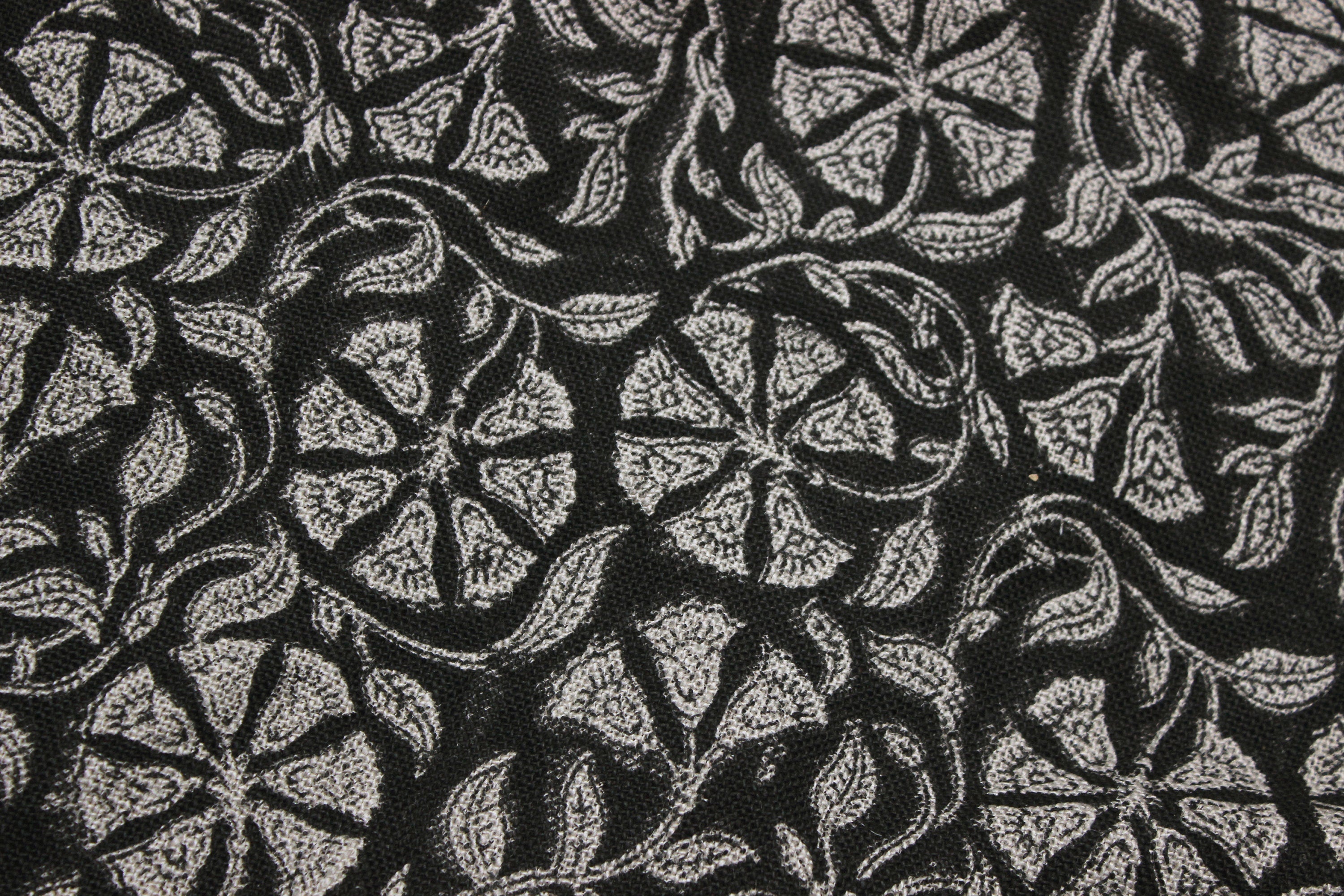 Block Print Linen Fabric, Rudraksha Fabric  Indian Hand Block, Linen Block Print Textile, Extra Wide Craft Fabric By The Yard, Floral Print Linen