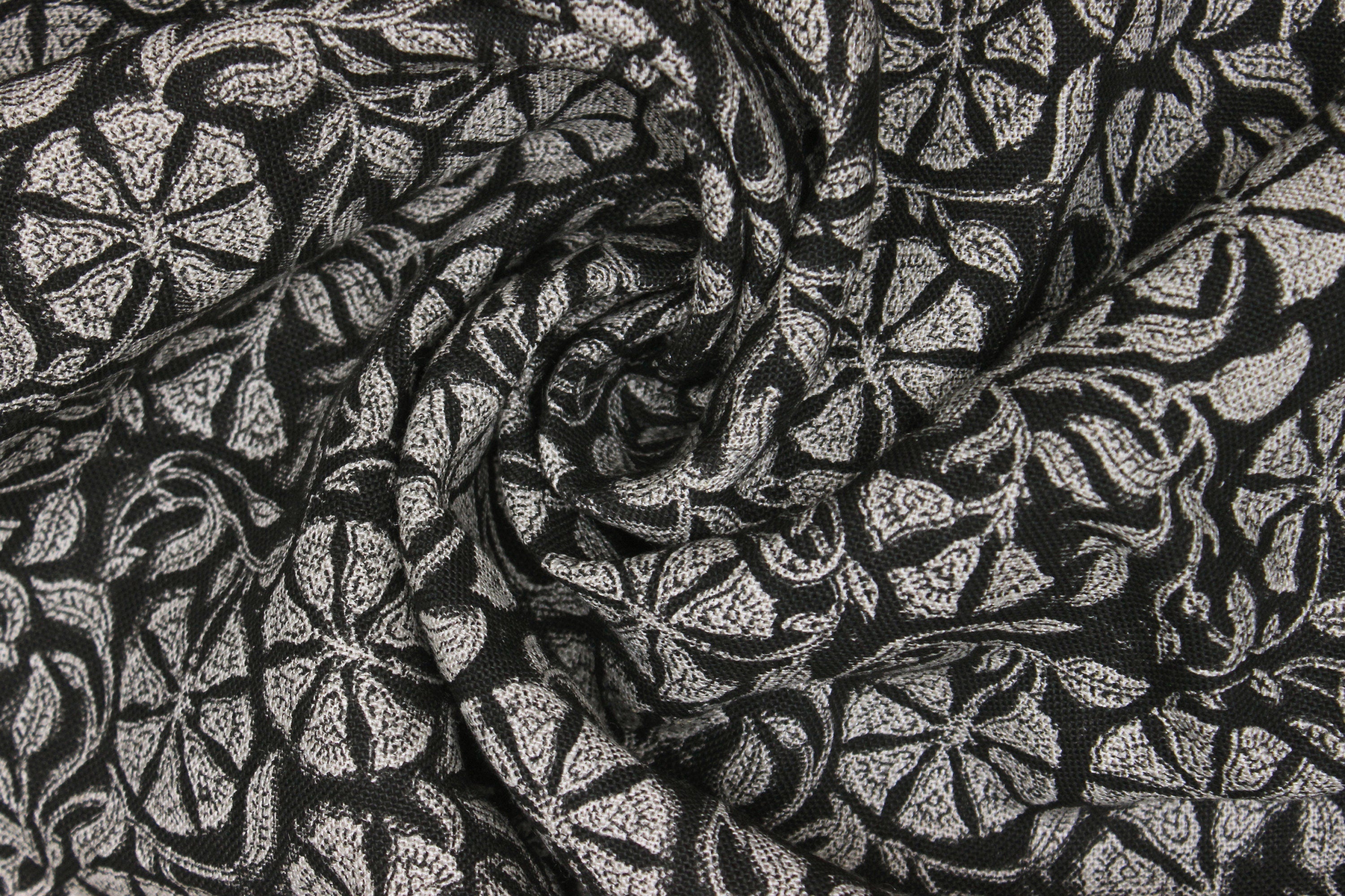 Block Print Linen Fabric, Rudraksha Fabric  Indian Hand Block, Linen Block Print Textile, Extra Wide Craft Fabric By The Yard, Floral Print Linen