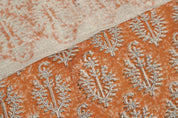 Block Print Linen Fabric, Neel Gagan Floral Block Print Linen Fabric, Fabric For Pillow Cover Making, Heavy Weight Upholstery Fabric