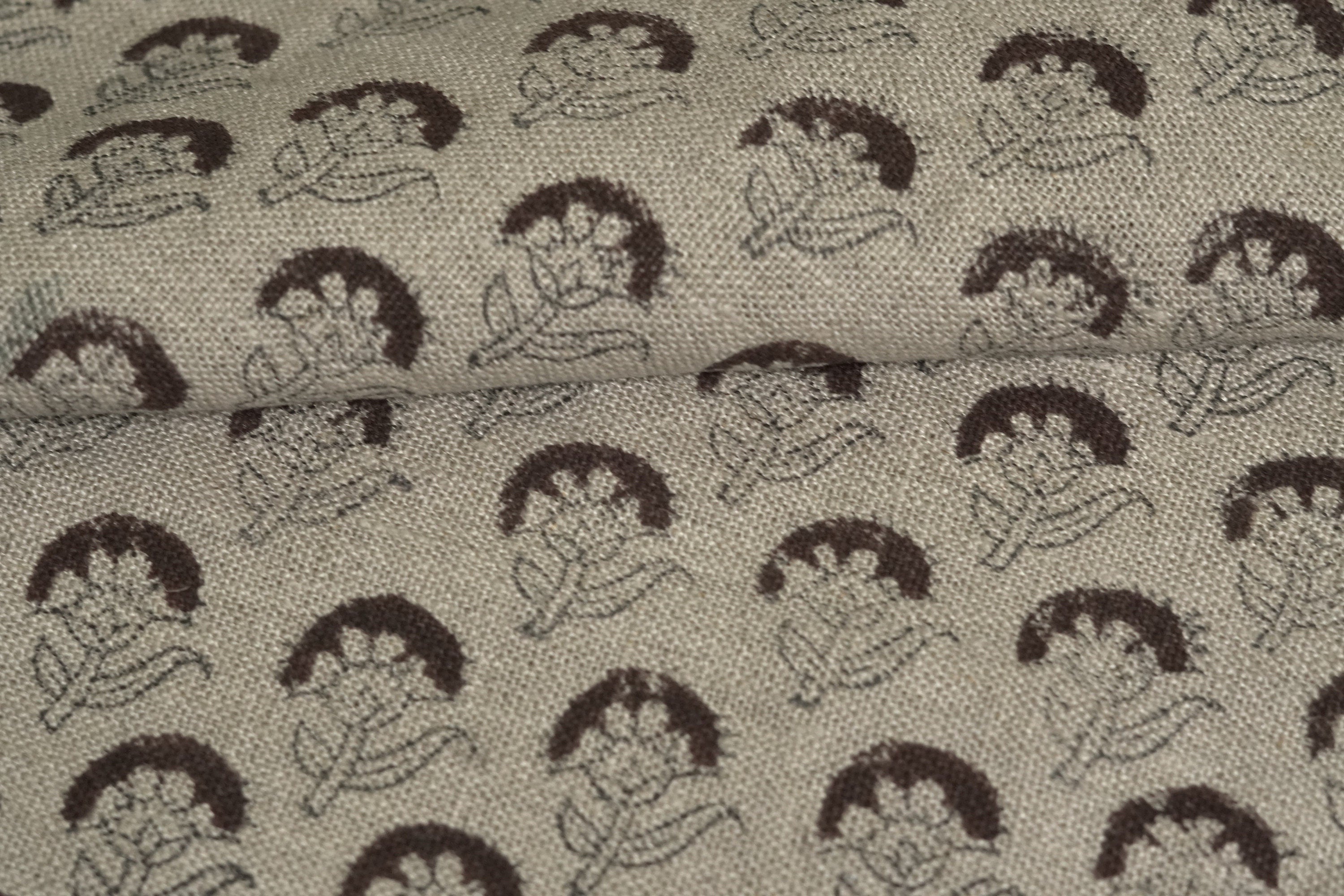 Juju Flower  Fabric With Flowers, Designer Block Print Fabric, Linen Fabric
