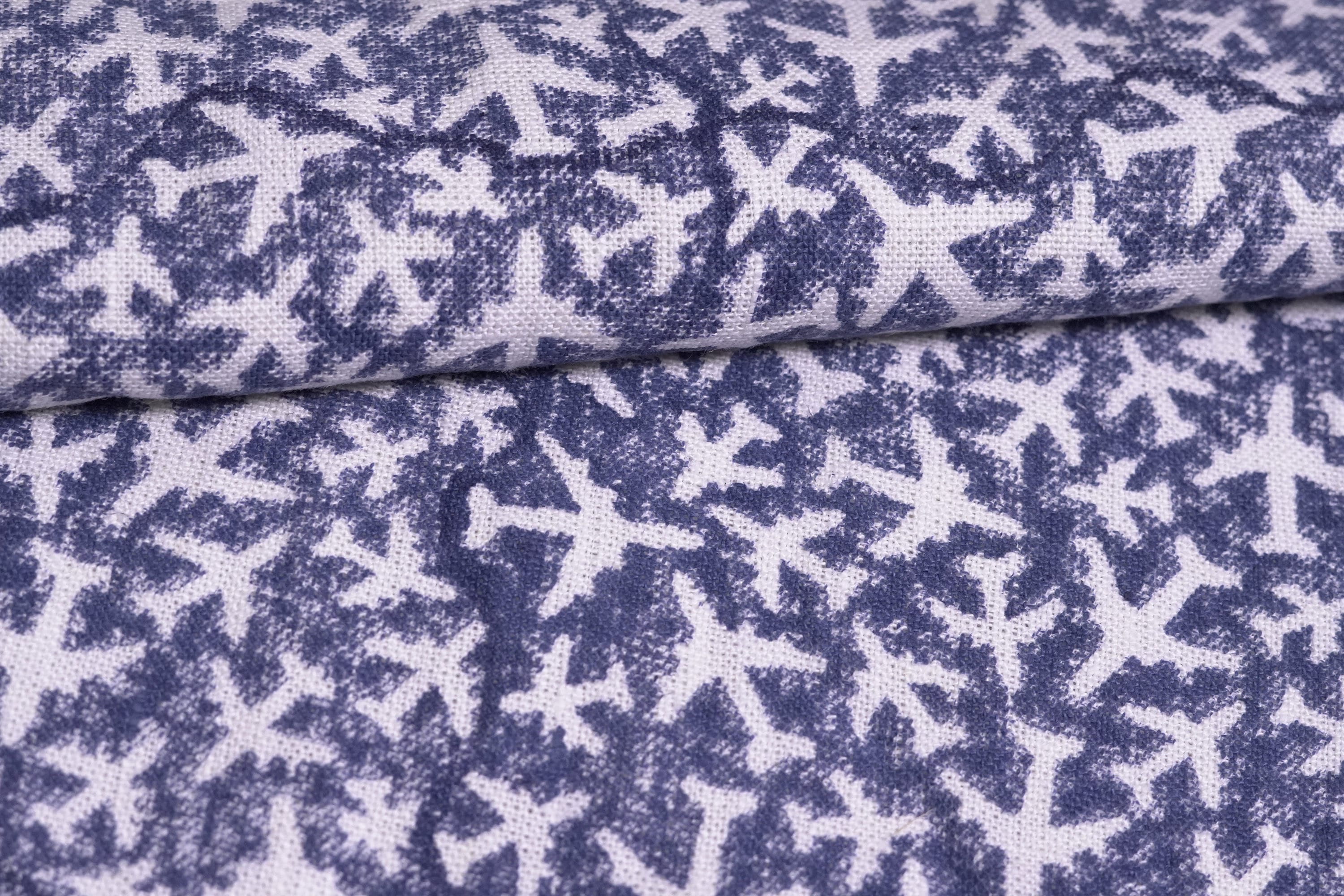 Block Print Linen Fabric, Pushpakviman  Hand Block Linen Fabric  Heavy Linen Fabric  Linen Upholstery Fabric,Block Printed Pillow Cover Linen, Fabric Gift Pattern