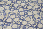 Block Print Linen Fabric, Sudarshan  Linen Block Print Block Print Fabric Linen Fabric  Heavy Weight Linen  Hand Block Fabric By The Yard  Floral Linen Fabric