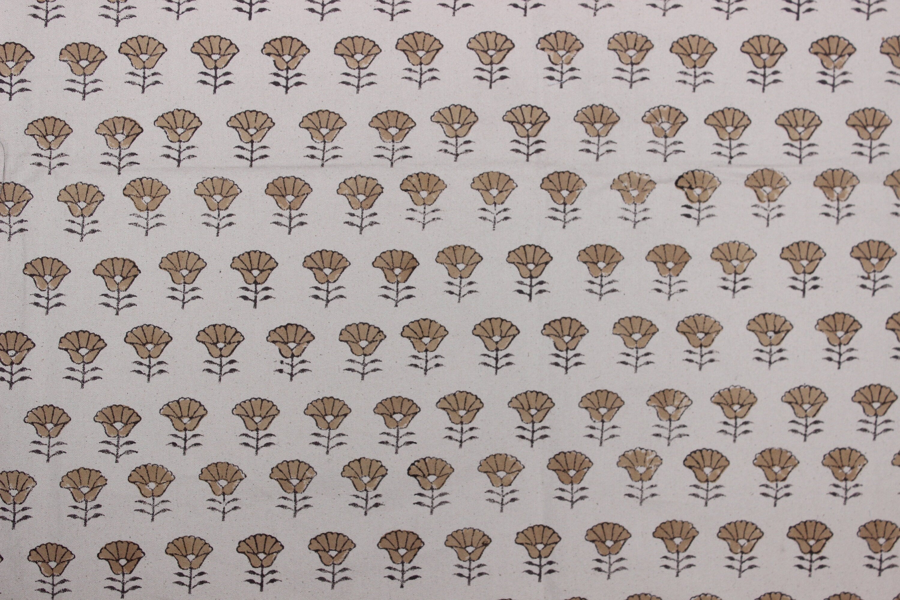 Block Print Linen Fabric, Kohinoor  Indian Cotton Fabric  Thick Hand Loom Linen, Block Print Fabric, Floral Linen Fabric Handmade Upholstery Fabric, Linen For Home