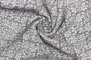 Block Print Linen Fabric, Rudraksha  Block Print Linen Fabric By The Yard, Floral Linen, Fabric From India, Linen Upholstery Pillow Case Fabric