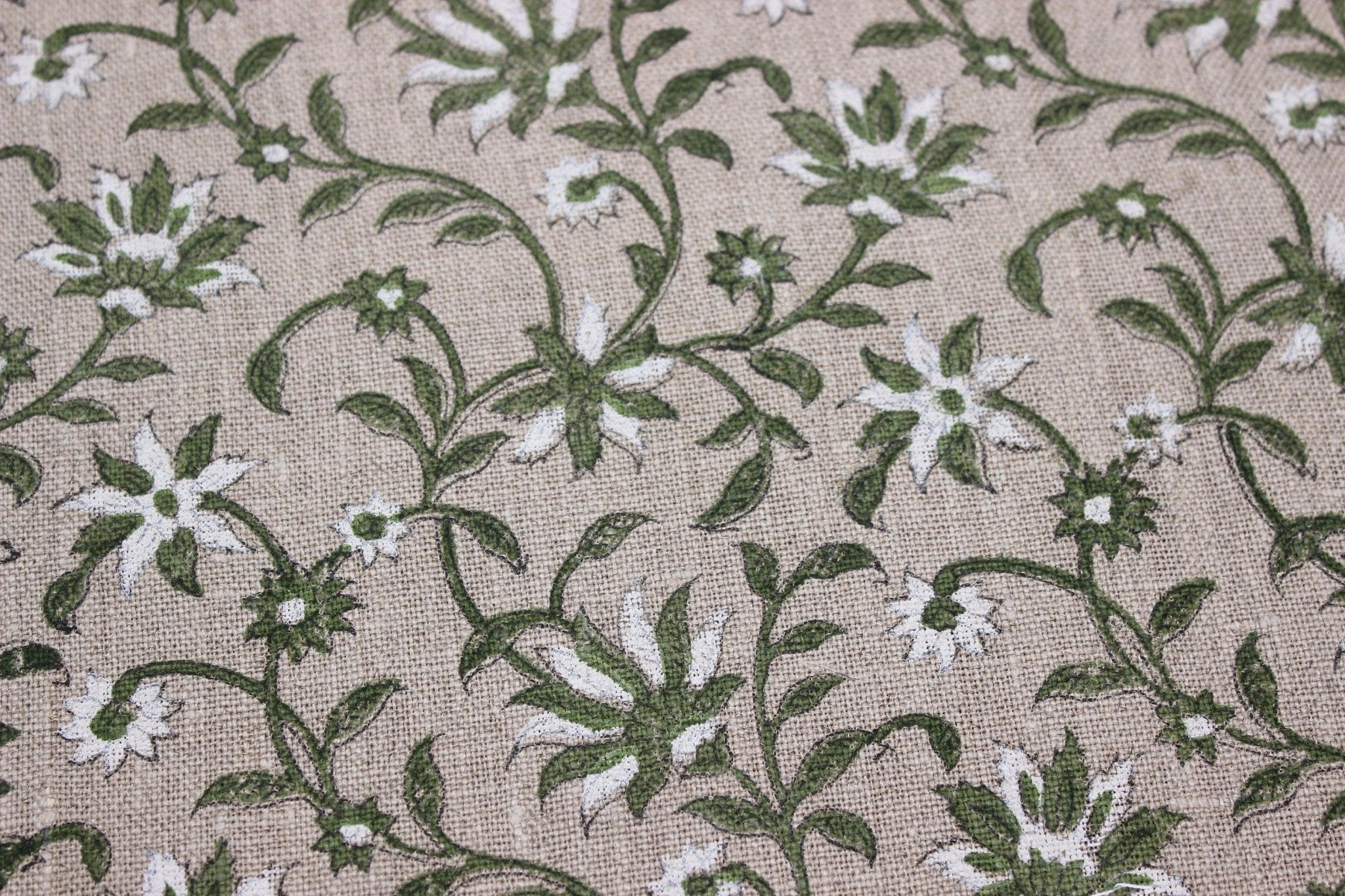 Aradhana   Thick Linen Fabric  Most Popular Block Print Fabric In Summers  Best For Upholstery, Cushion Cover, Sofa/Chair Cover