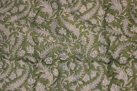 Black Forest Thick Linen Fabric Block Print Fabric In Summers  Best For Upholstery, Cushion Cover, Sofa/Chair Cover, And Other Crafts