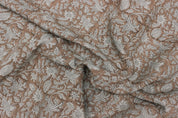 Block Print Linen Fabric, Manikarnika  Block Print Fabric, Floral Print Linen, By The Yards, Pillow Cover Fabric For Table Cloth, Thick Linen Fabric For Upholstery