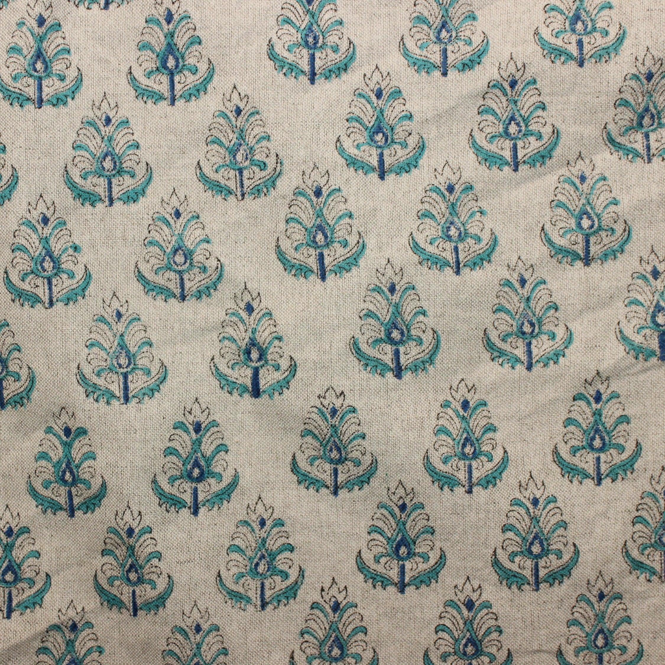 Home Decor Handloom Pillow Cover Fabric  58" W Fabric By The Yard  Luxury Thick Linen, Offwhite, Cotton  Upholstery, Cushions & Curtain