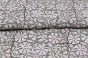 Block Print Linen Fabric, Rudraksha  Block Print Linen Fabric By The Yard, Floral Linen, Fabric From India, Linen Upholstery Pillow Case Fabric