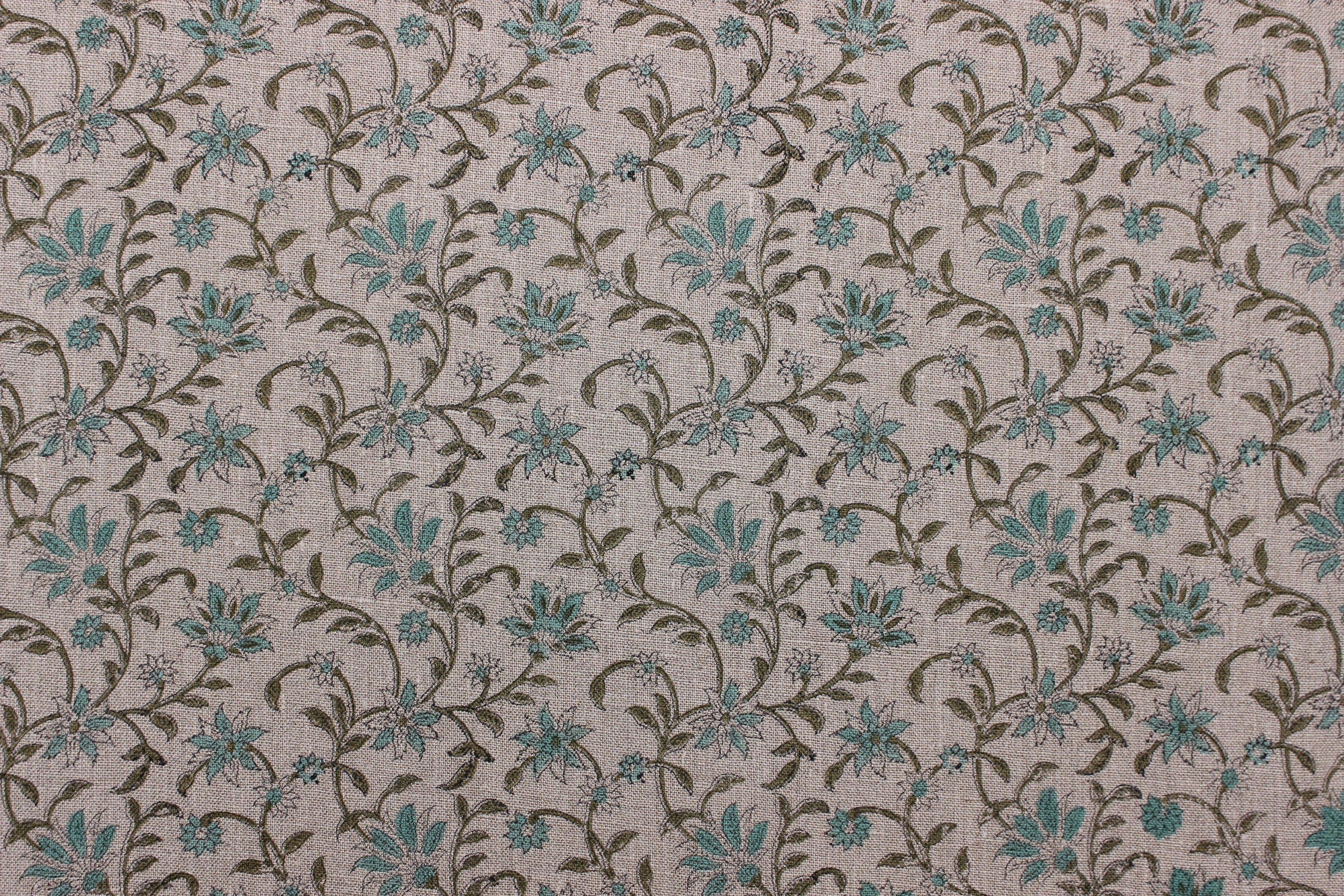 Viscose Linen 63" Wide, block print fabric, Upholstery Fabric, pillow cover fabric, Curtain Linen By The Yard - Aradhna