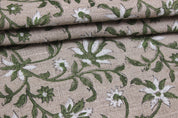 Aradhana   Thick Linen Fabric  Most Popular Block Print Fabric In Summers  Best For Upholstery, Cushion Cover, Sofa/Chair Cover