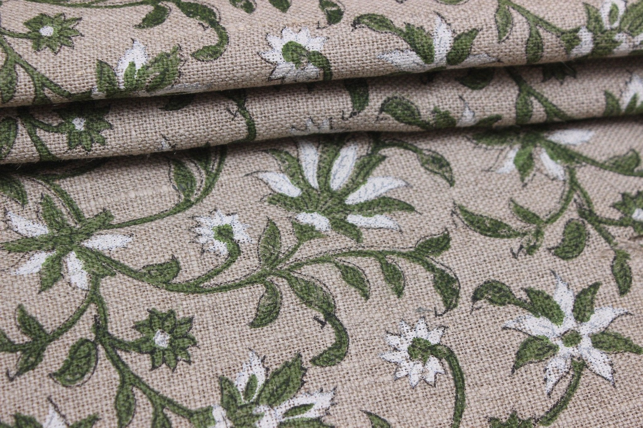 Aradhana   Thick Linen Fabric  Most Popular Block Print Fabric In Summers  Best For Upholstery, Cushion Cover, Sofa/Chair Cover