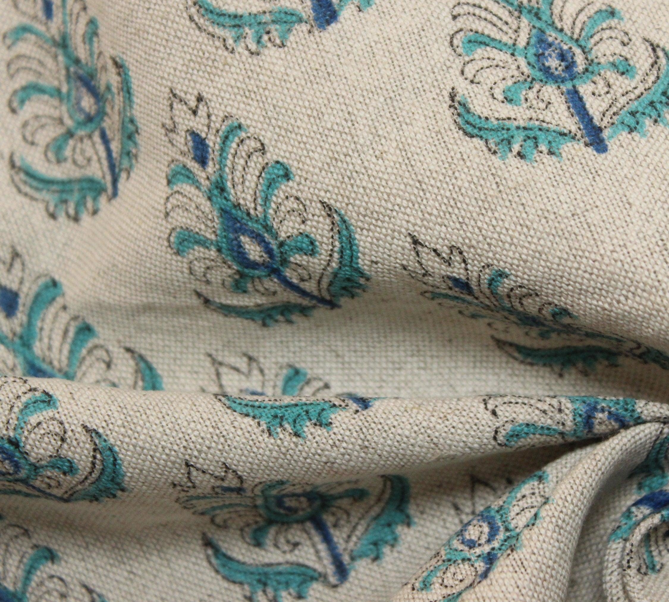 Home Decor Handloom Pillow Cover Fabric  58" W Fabric By The Yard  Luxury Thick Linen, Offwhite, Cotton  Upholstery, Cushions & Curtain
