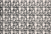 Block Print Linen Fabric, Midnight Gudhal  Handmade Floral Art Block Print Fabric, Indian Fabric, Fabrics By The Yard