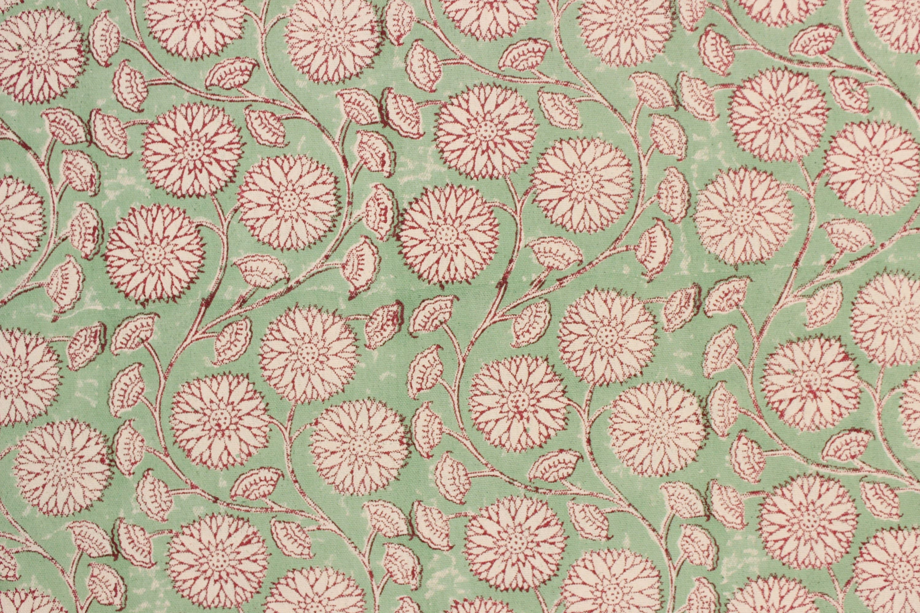 Block Print Linen Fabric, Sudarshan  Indain Hand Block, Linen Running Fabric  Block Print Fabric For Upholstery, Linen Pillow Cases Sofa Cushion