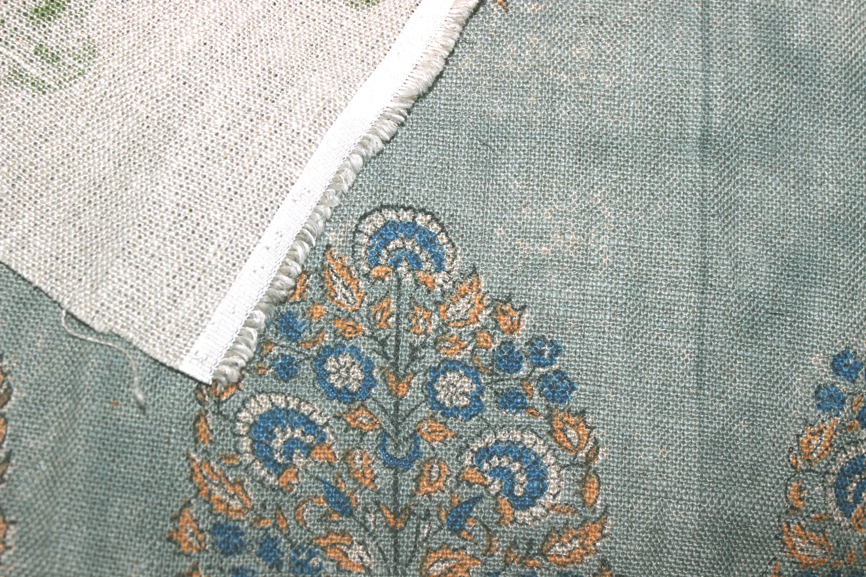 Guldasta  Indian Handblock Print Fabric By The Yard  Indian Handloom Linen  Block Print Fabric  Upholstery, Curtain & Pillow Fabric