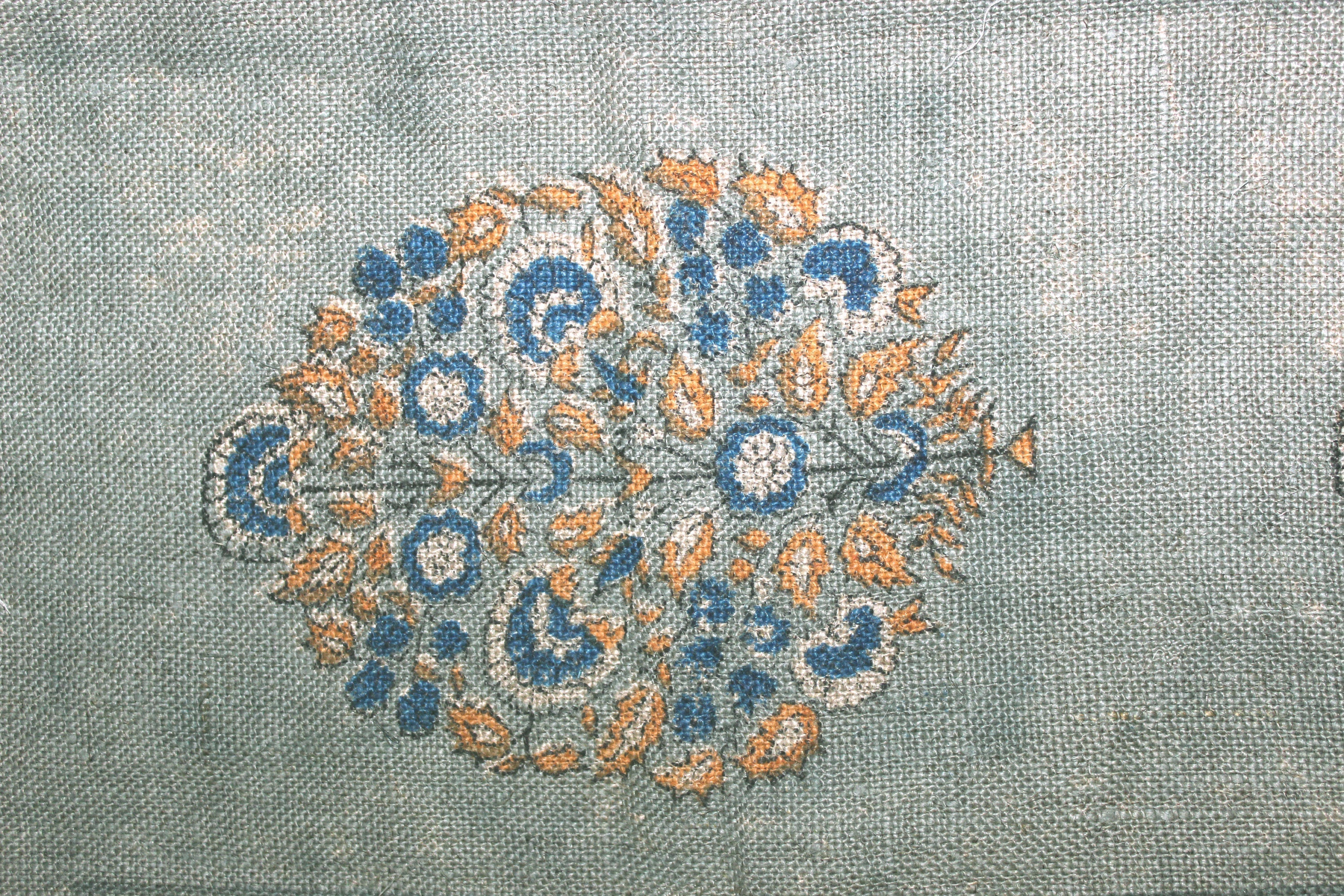 Guldasta  Indian Handblock Print Fabric By The Yard  Indian Handloom Linen  Block Print Fabric  Upholstery, Curtain & Pillow Fabric