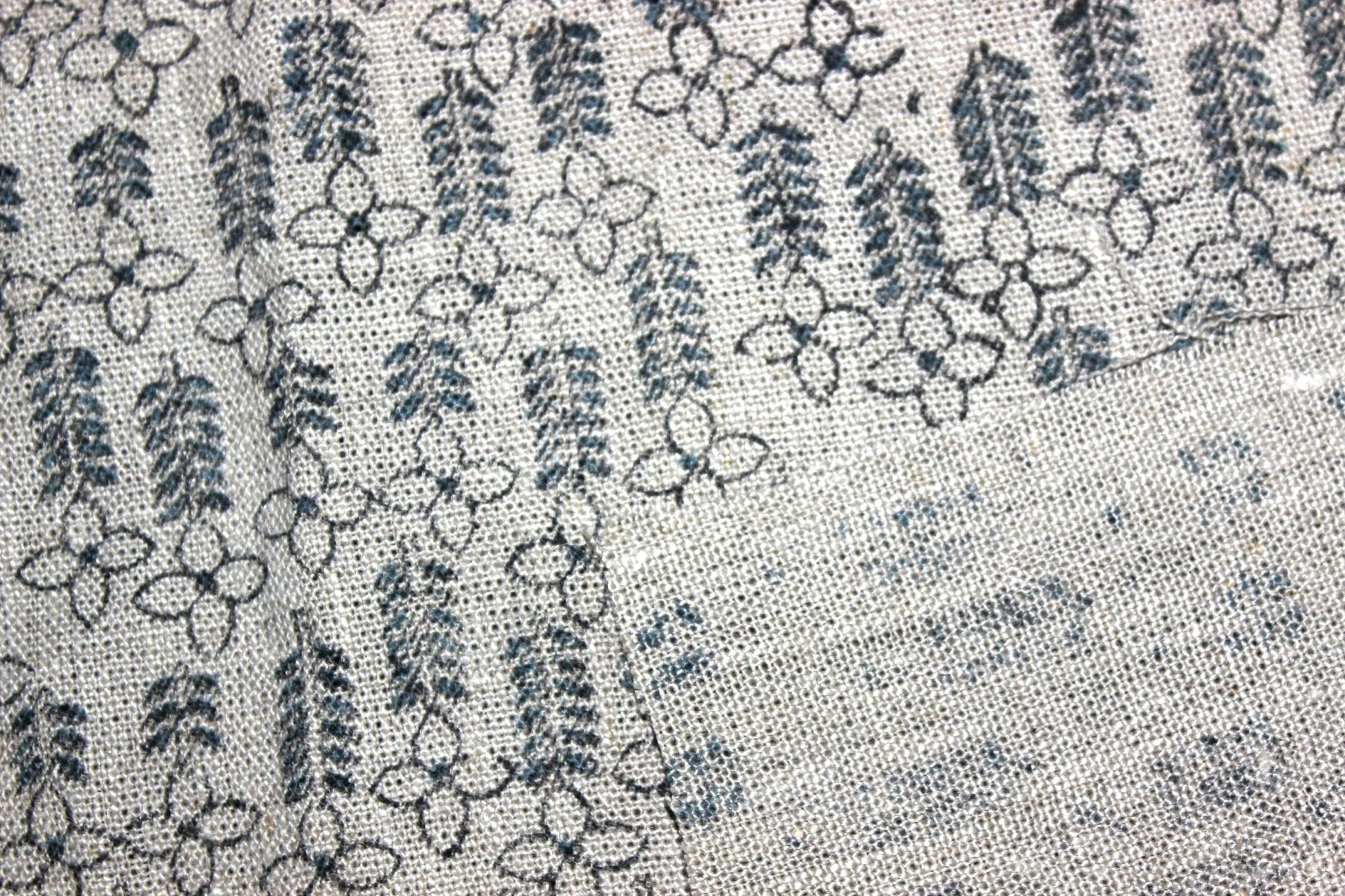 Block Print Linen Fabric, Rajnigandha  Hand Block Print Fabric  Natural Linen & Pure Cotton Fabrics  Fabric By The Yards  Indian Running Fabrics