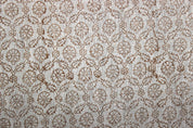 Block Print Linen Fabric, Shehnaaj  Thick Linen Upholstery Fabric, Brown Jaal, Ready To Use, Upholstery Fabric, Home Decor Sewing, Farmhouse, Boho, Handblock Print