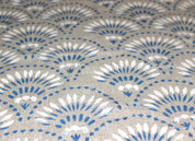 Block Print Linen Fabric, Shubharambh  Hand Block Indian Art On Heavy Handloom Linen Fabric, Upholstery&Pillow Cover Fabric By The Yard  Handmade With Natural Dyes