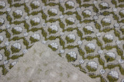 MADHUVAN | Green fabric, Floral Block Print, best for cushion cover fabric, Pillow cover fabric, Green upholstery, Green Pillow, Home decor