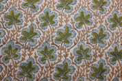 Block Print Linen Fabric, Pushp Samhita    A Unique Floral Printed Fabric, Block Print Fabrics By Yard Flower Upholstery Fabric, Designer Pillow Cover Fabric