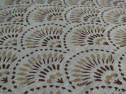 Block Print Linen Fabric, Shubharambh  Natural 100% Linen Block Print Fabric  Indian Flax Fabric By The Yard  Home Upholstery & Interior Pillow For Decors