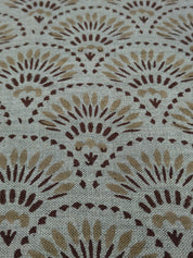 Block Print Linen Fabric, Shubharambh  Natural 100% Linen Block Print Fabric  Indian Flax Fabric By The Yard  Home Upholstery & Interior Pillow For Decors