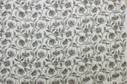 Block Print Linen Fabric, Kurukshetra  Hand Blocked Linen Fabric,Indian Block Print Heavy Natural Fabrics For Pillow Cases, Handloom Upholstery Fabric