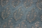 Block Print Linen Fabric, Neel Gagan  Indian Handmade Block Print Art On Pure Linen & Cotton Fabrics, Floral Design Running Fabric For Home Decors Upholsterypillows