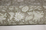 Block Print Linen Fabric, Manikarnika   Thick Handloom Linen, New Popular Indian Block Print For Pillow Cases, Curtain, Upholstery And Interior Decors