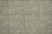 Block Print Linen Fabric, Manikarnika Harit  Natural Green Block Print Linen Fabric  Handmade Indian Handblock Art  Linen & Cotton For Home And Interior Decors