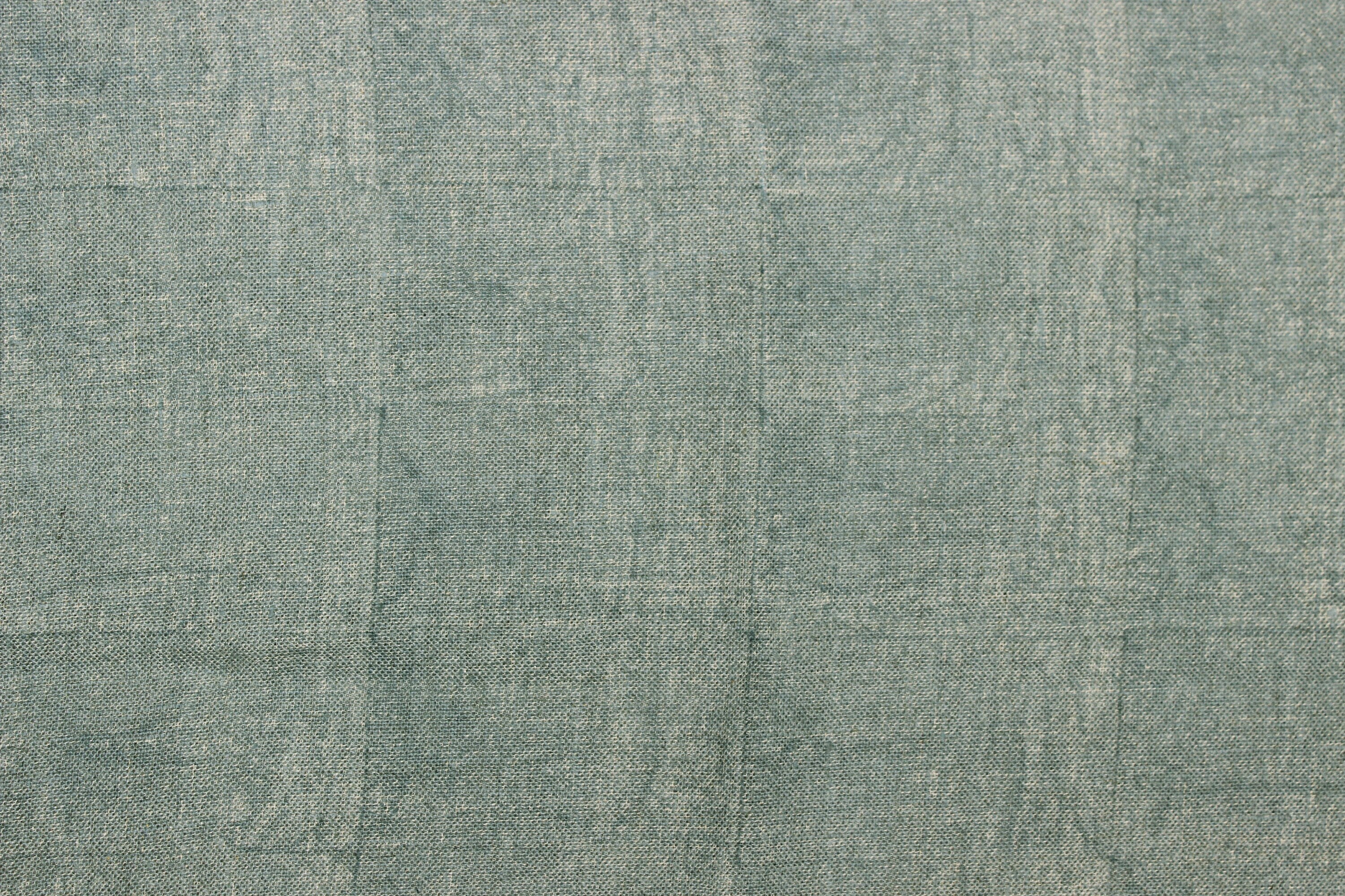 Block Print Linen Fabric, Ocean Waves By Fabritual  Thick Linen Fabric With Block Print Solid Fabrics, Yard By Yard Fabric, Plain Natural Color Wood Blocked Fabric