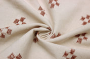 Crossword Pattern  Block Print Fabric, Printed Fabric, Indian Fabric, Linen Fabric, Pillow Cover Fabric, Tablecloth Fabric