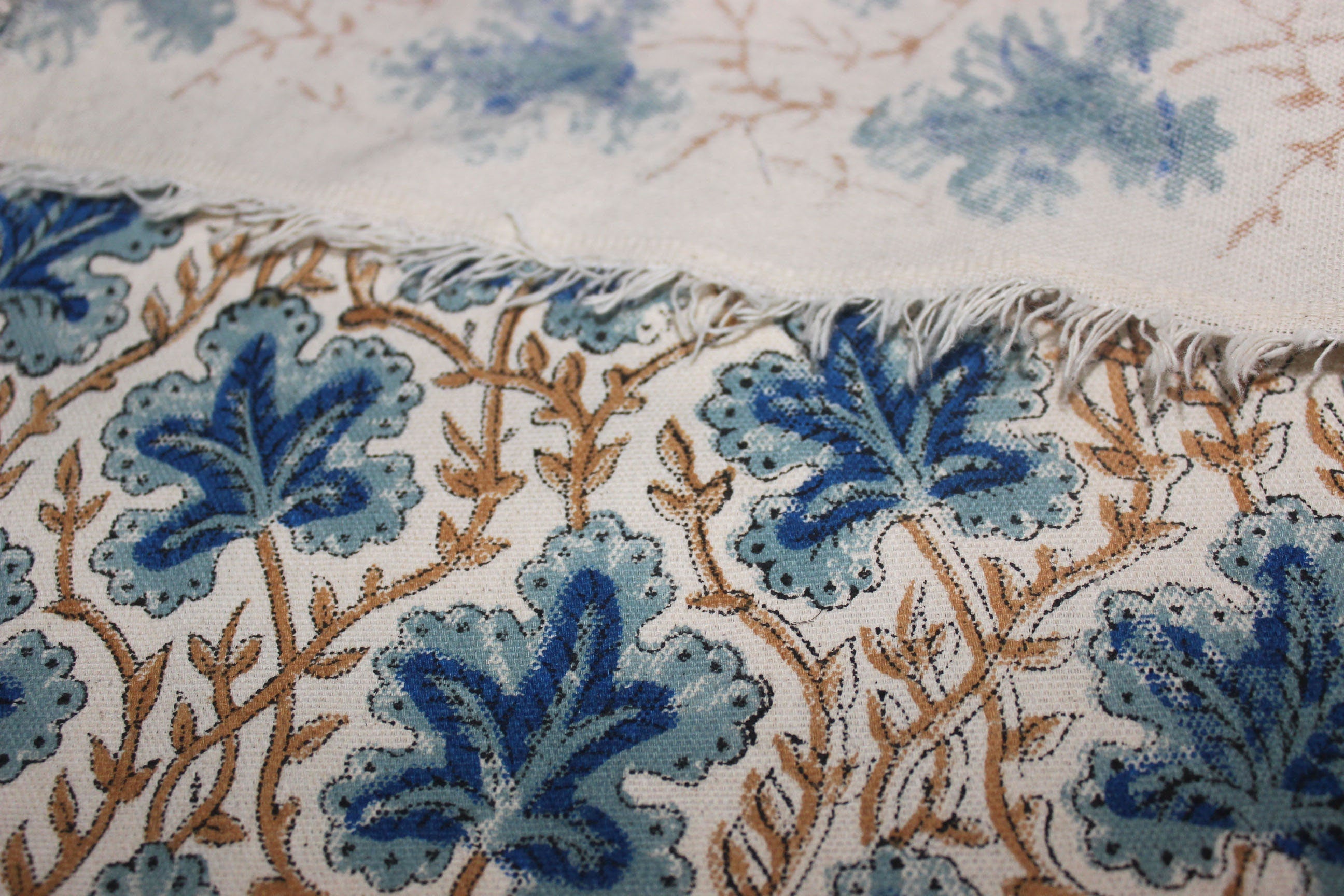 Block Print Linen Fabric, Pushp Samhita  Indian Hand Block Print Fabric, Floral Print Fabric By The Yard, Fabric For Farmhouse Pillow Covers, Designer Uphostery