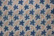 Block Print Linen Fabric, Pushp Samhita  Indian Hand Block Print Fabric, Floral Print Fabric By The Yard, Fabric For Farmhouse Pillow Covers, Designer Uphostery