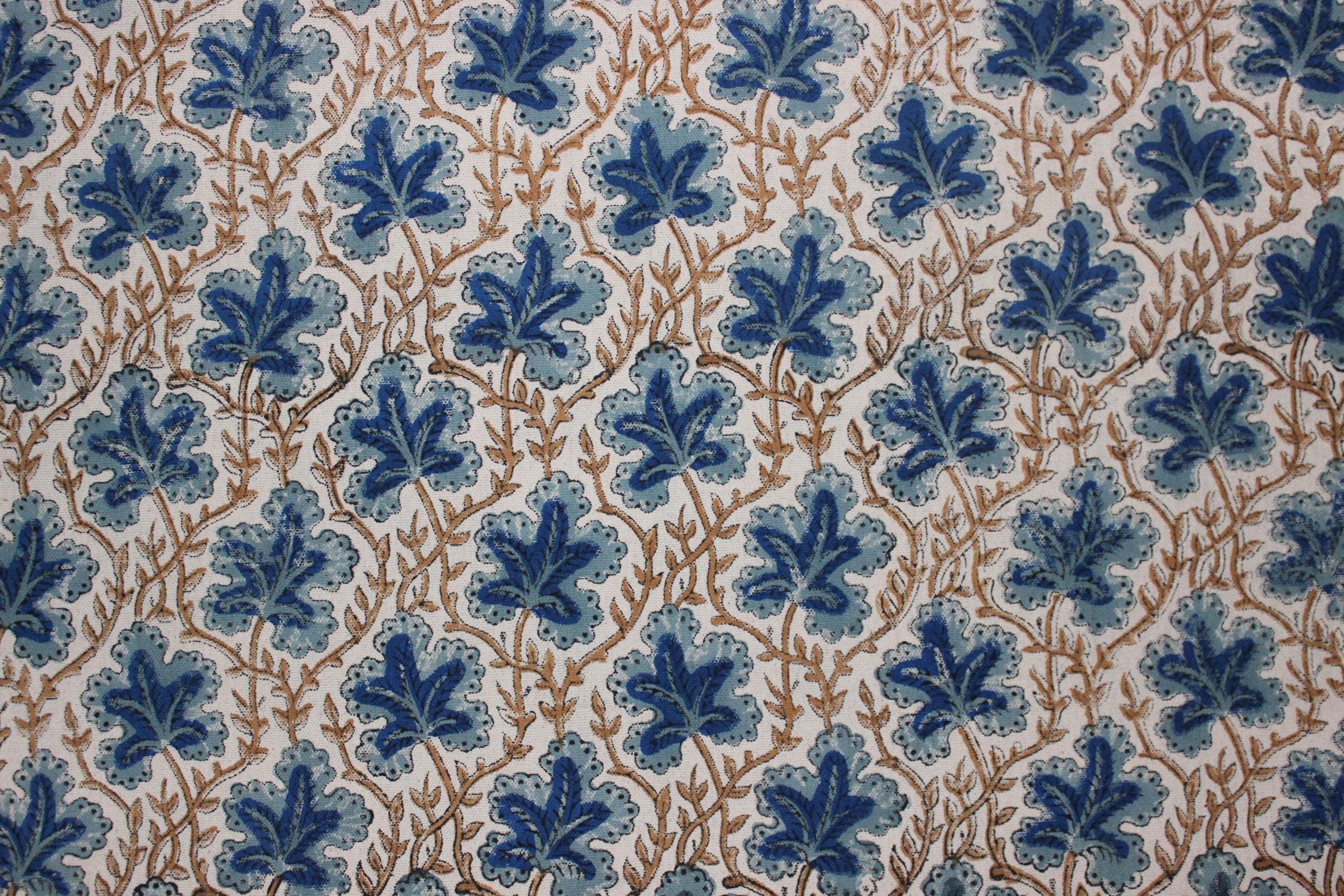 Block Print Linen Fabric, Pushp Samhita  Indian Hand Block Print Fabric, Floral Print Fabric By The Yard, Fabric For Farmhouse Pillow Covers, Designer Uphostery